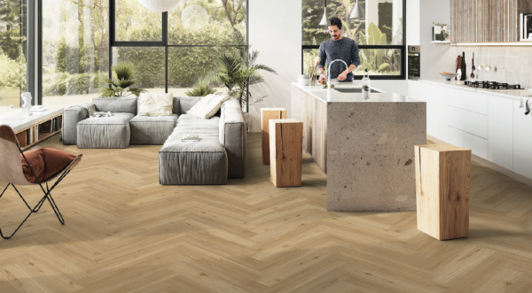 PVC Gerflor-vloer visgraad